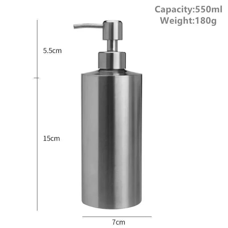 BowLift | Elegant Stainless Steel Hand Pump Soap Dispenser 250ml/350ml/550ml