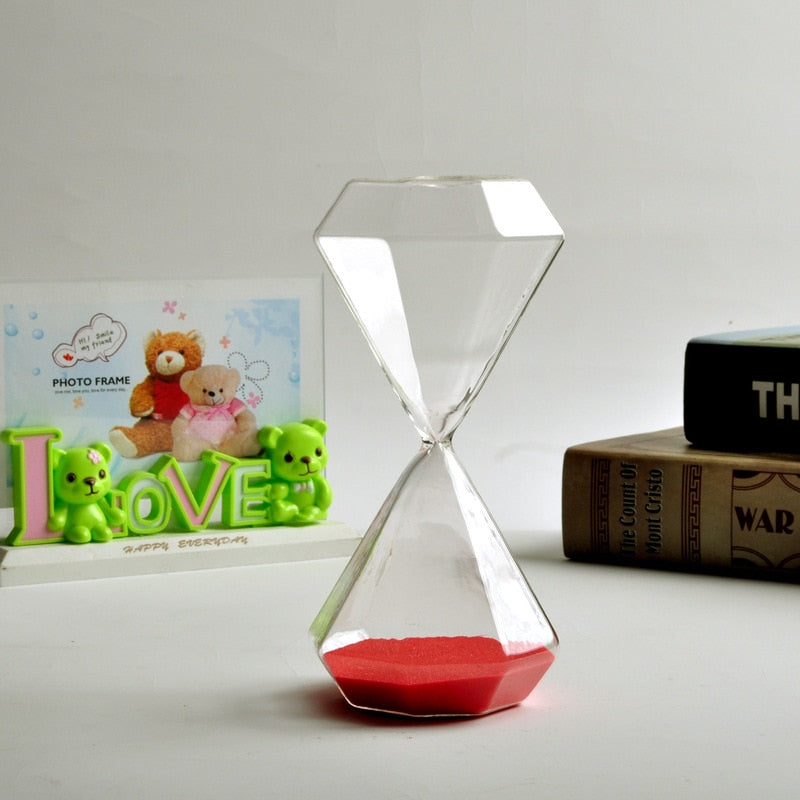 BowLift | 5–60 Minute diamond hourglass, hourglass, hourglass, children's gift, hourglass, home decoration, available in multiple color options