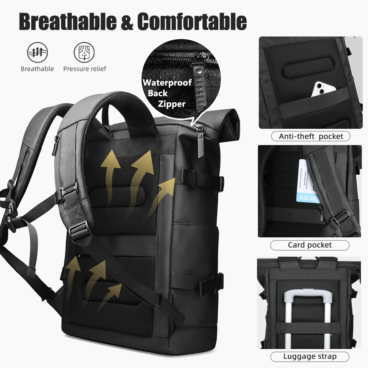 BowLift | Expandable outdoor backpack with large volume & laptop compartment