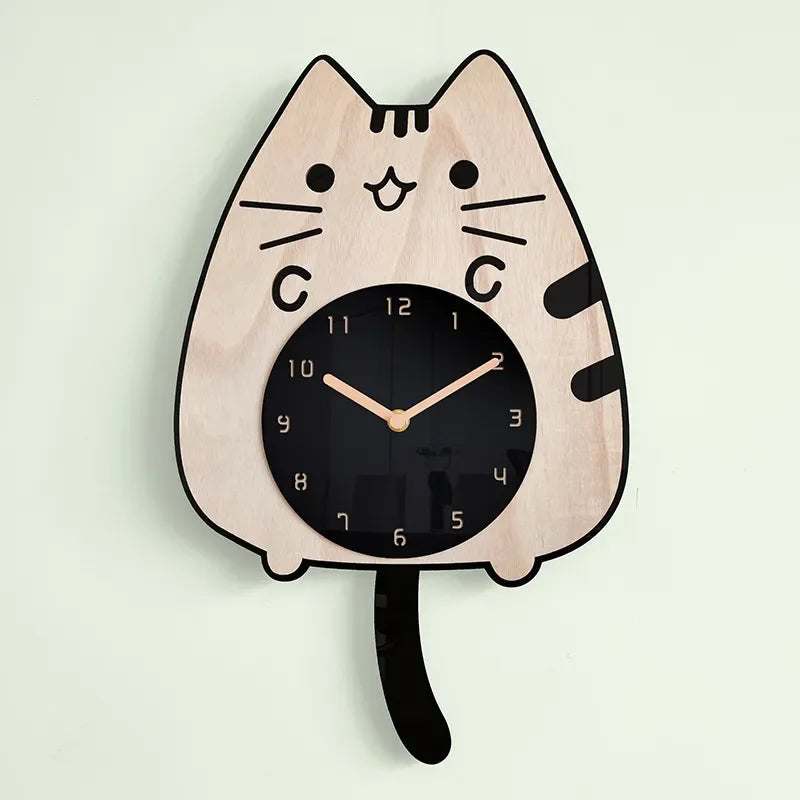 BowLift | Happy Curious Cat Wall Clock