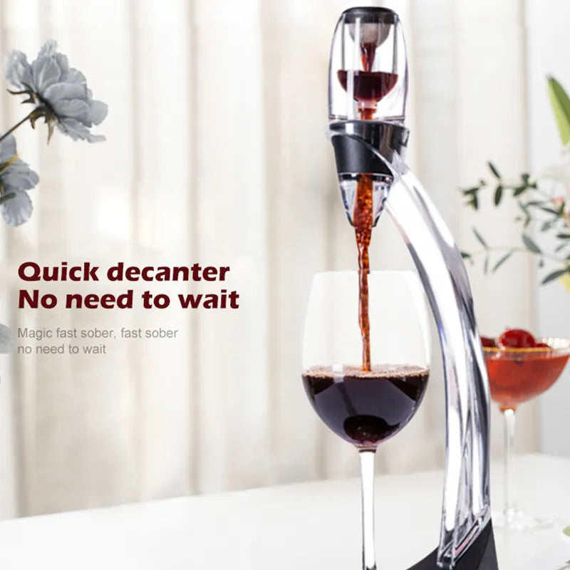 BowLift | Bernoulli Wine Aerator & Decanter Set | Rapid Oxygenation Filter System | Acrylic Pourer with Stainless Steel Sieve | Professional Barware Diffuser