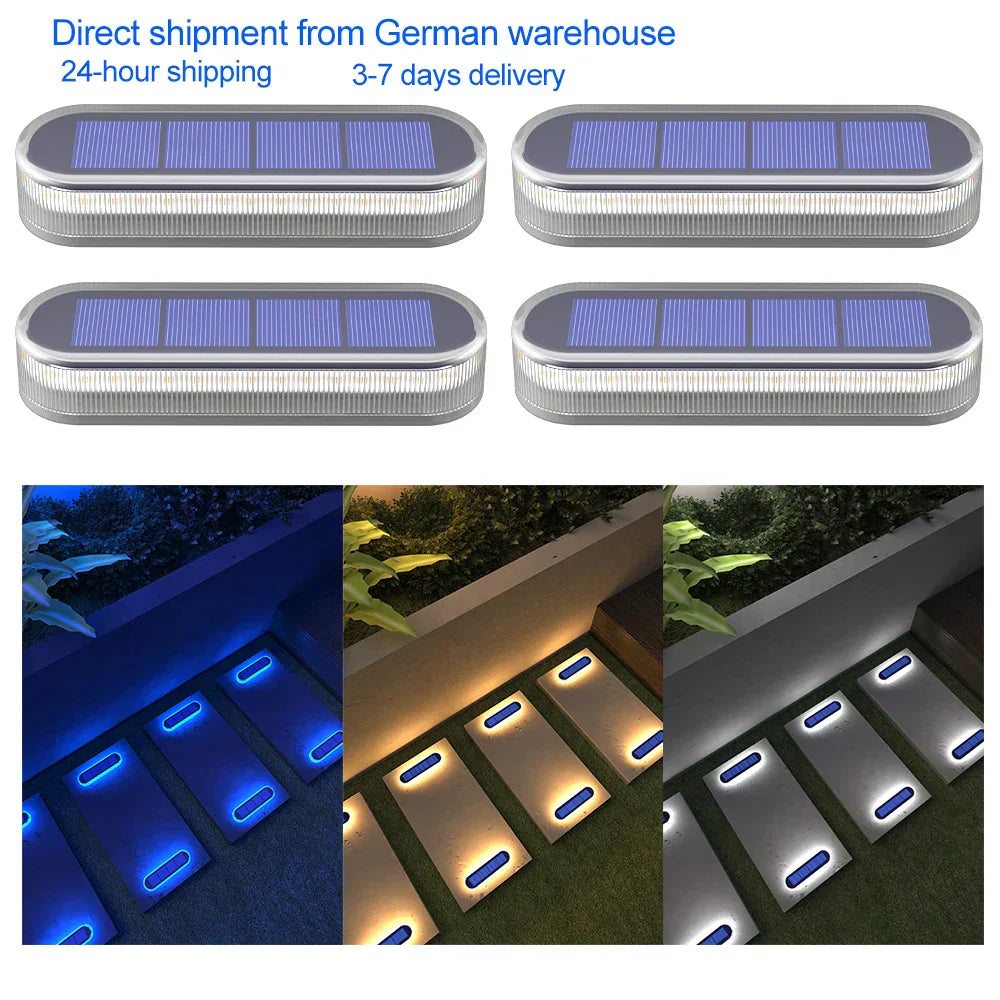 BowLift | Stellora Solar Light | 360° LED Step Lighting | IP68 | Warm/Cool White/Blue | 10h Runtime