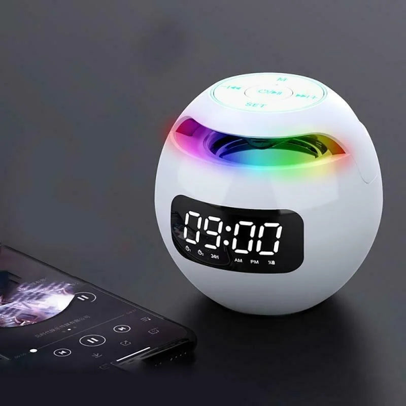 BowLift | Digital LED Alarm Clock with Bluetooth Speaker & Colorful Night Light β Motion Sensor, Rechargeable, 5W Sound