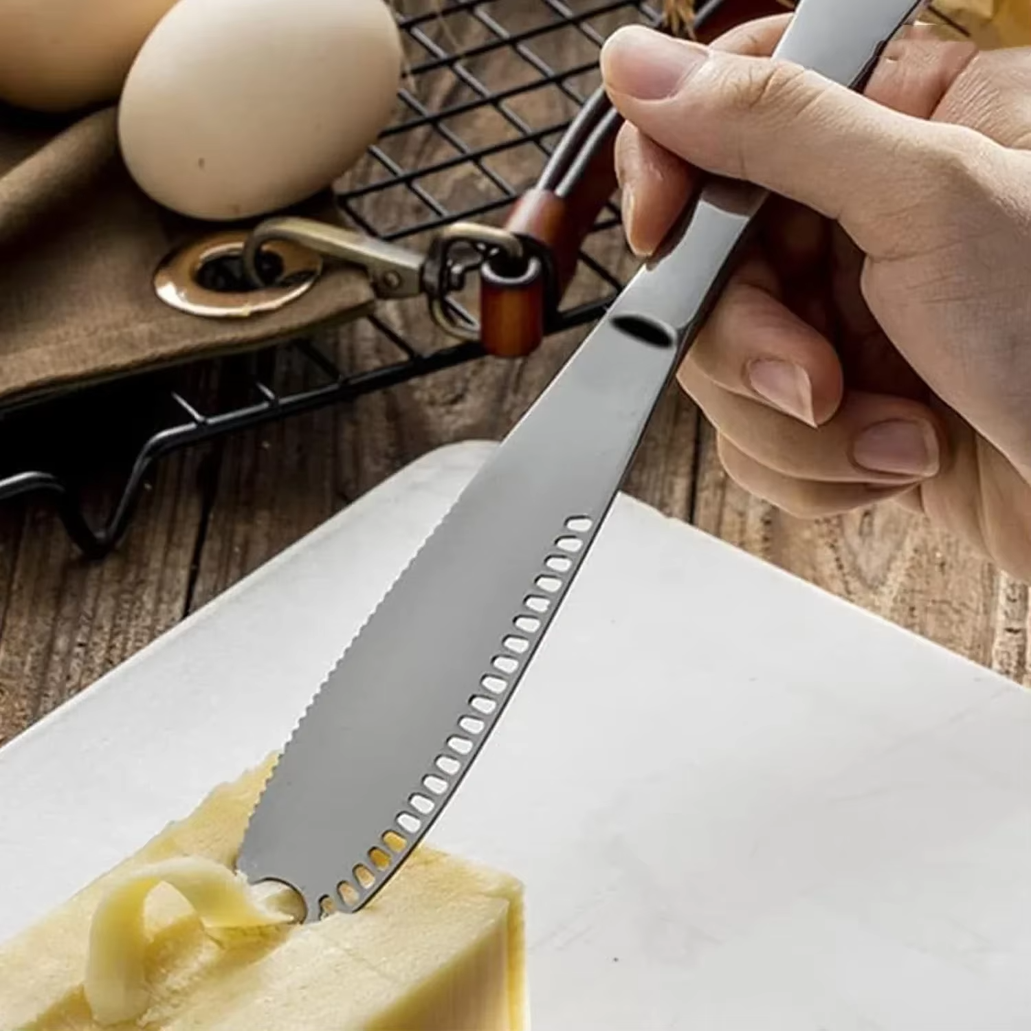 BowLift | Premium Stainless Steel Cheese Slicer with Adjustable Thickness & Extra Wires