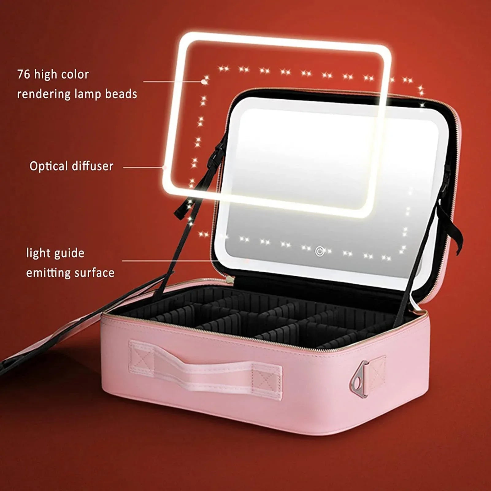 BowLift | Travel Cosmetic Case LED Mirror Makeup Bag