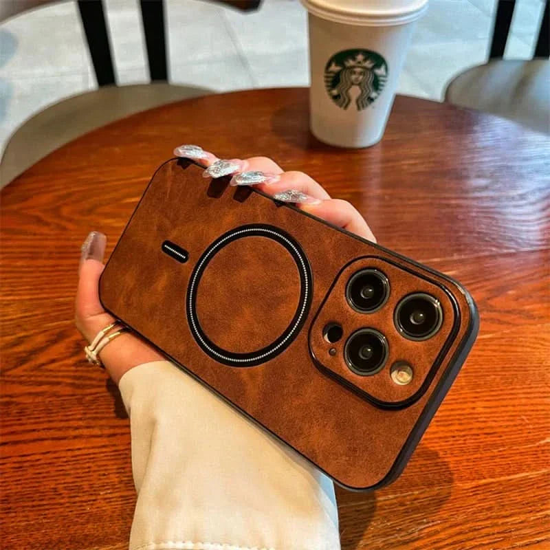 BowLift | Deer Leather iPhone Case MagSafe Wireless Charging