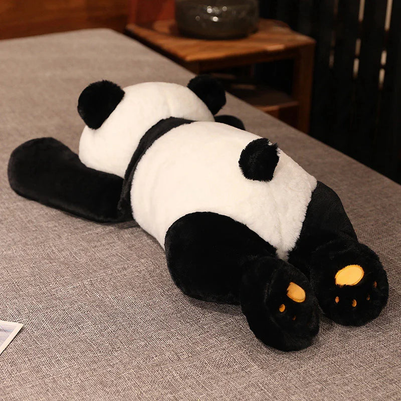 BowLift | Giant Lazy Panda Soft Plush Toy | Oversized Ergonomic Support Pillow | High-Loft PP Cotton Filling | Hypoallergenic Soft-Touch Synthetic Fiber | Large-Scale Anatomical Animal Figurine