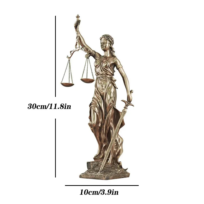BowLift | ERMAKOVA European antique bronze Greek goddess of justice statue Fair Angels resin sculpture ornaments desktop home decoration gift
