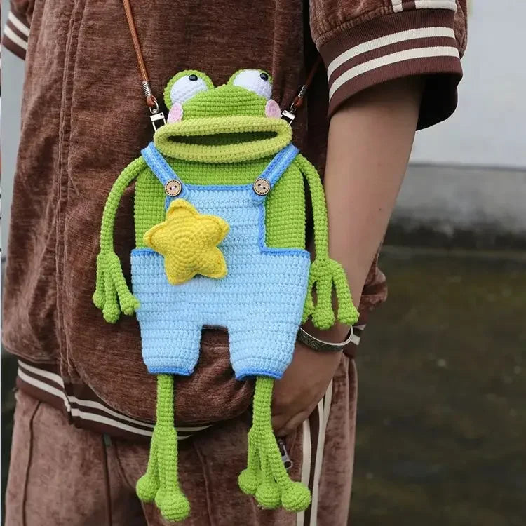 BowLift | Big Lips Frog Knitted Bag