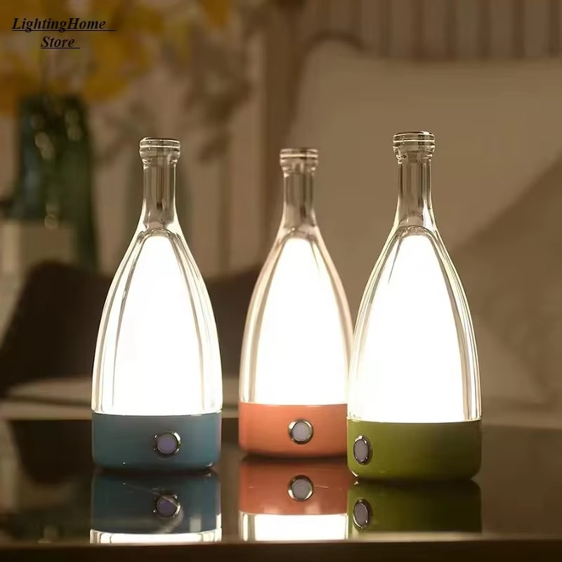 BowLift | Wine Bottle Desk Lamp with Bluetooth Speaker – Rechargeable Modern Bedside Night Light