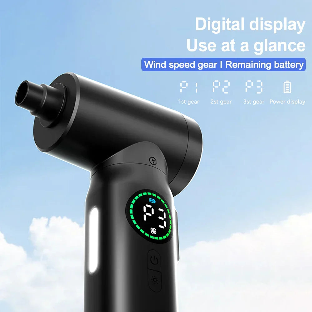 BowLift | 2-in-1 Portable Vacuum Cleaner and Blower with Compressed Air and LED Light (7500mAh)