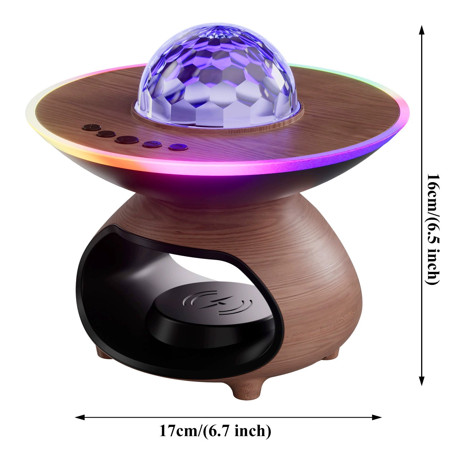 Creative Wireless Charging Night Light Bedroom Desk Projection Lamp