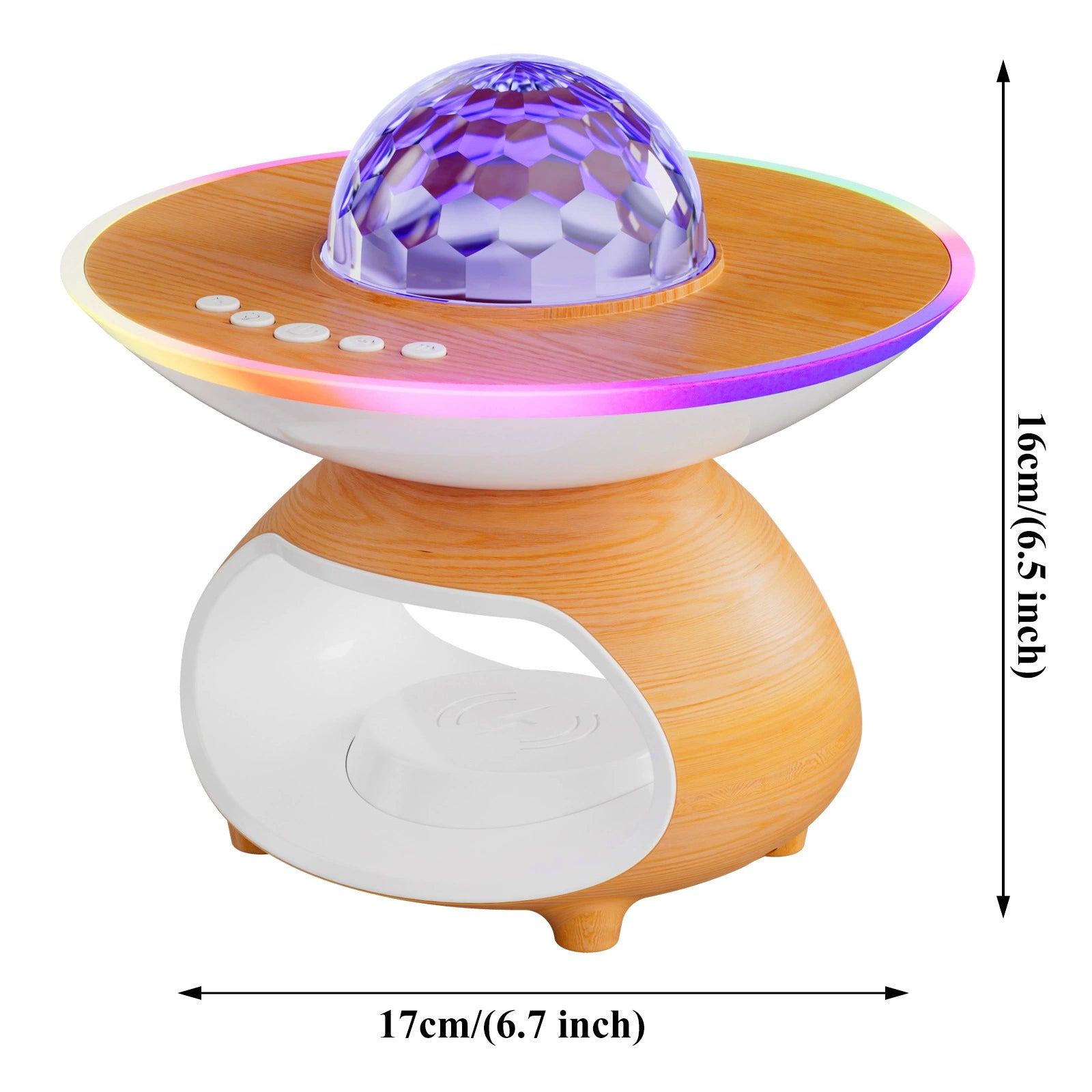 Creative Wireless Charging Night Light Bedroom Desk Projection Lamp