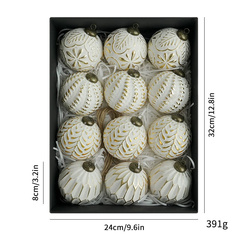 Antique Decorative Christmas Ball Ornament Set