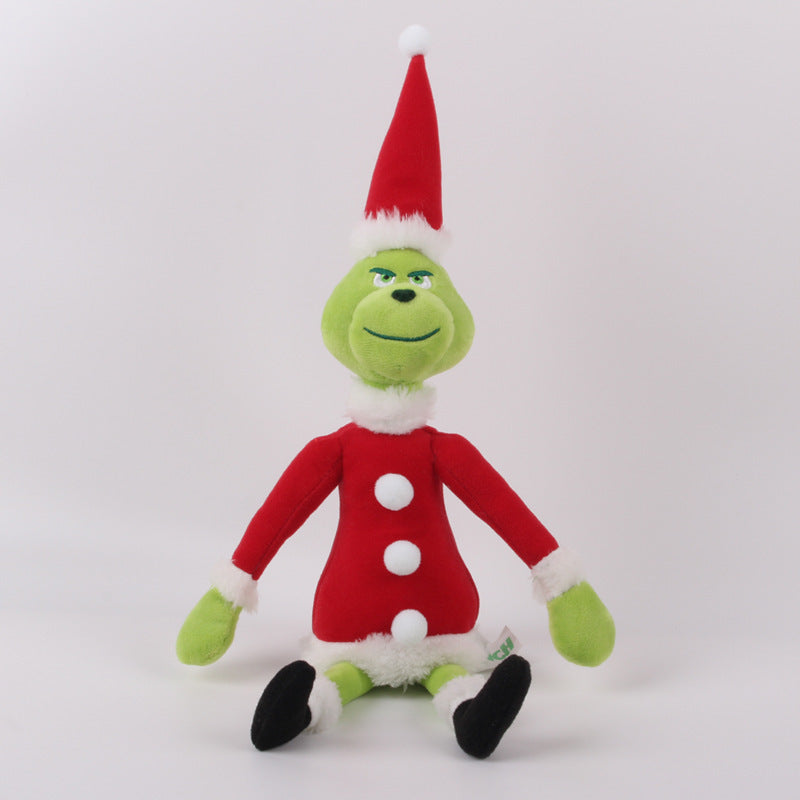 Green Plush Grinch Christmas Doll