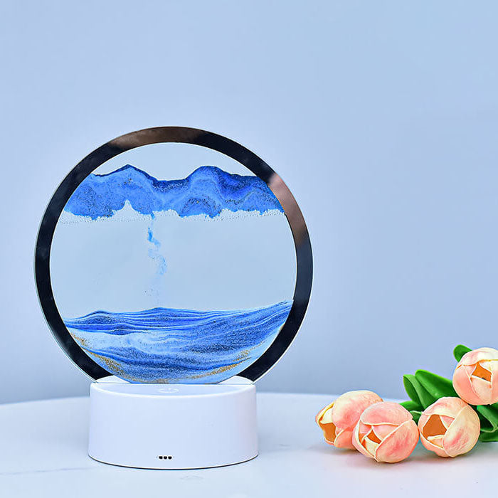 BowLift | Creative Round Hourglass Quicksand 3D LED Night Light Table Lamp