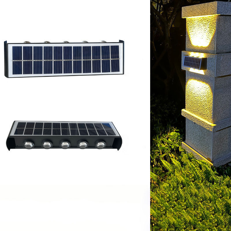 BowLift | Modern Simplicity Solar Waterproof Rectangular ABS PMMA LED Wall Light Lamp For Outdoor Patio