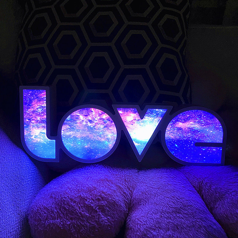 BowLift | Modern Art Deco waterproof PS LOVE letters LED table lamp for the bedroom