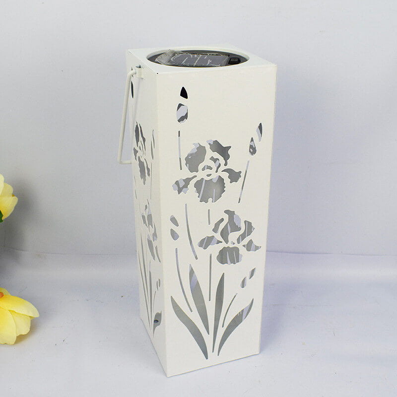 BowLift | Solar Butterfly Rose Pattern Hollow Column LED Outdoor Waterproof Decorative Lamp