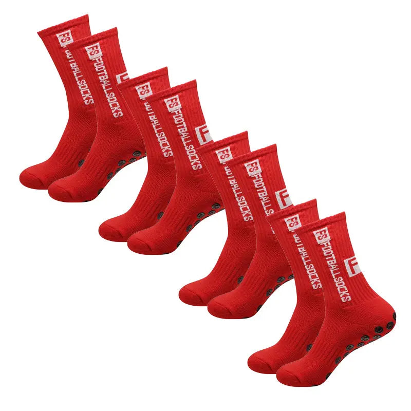 BowLift | 4 pairs of soccer socks sports grip rubber non-slip socks