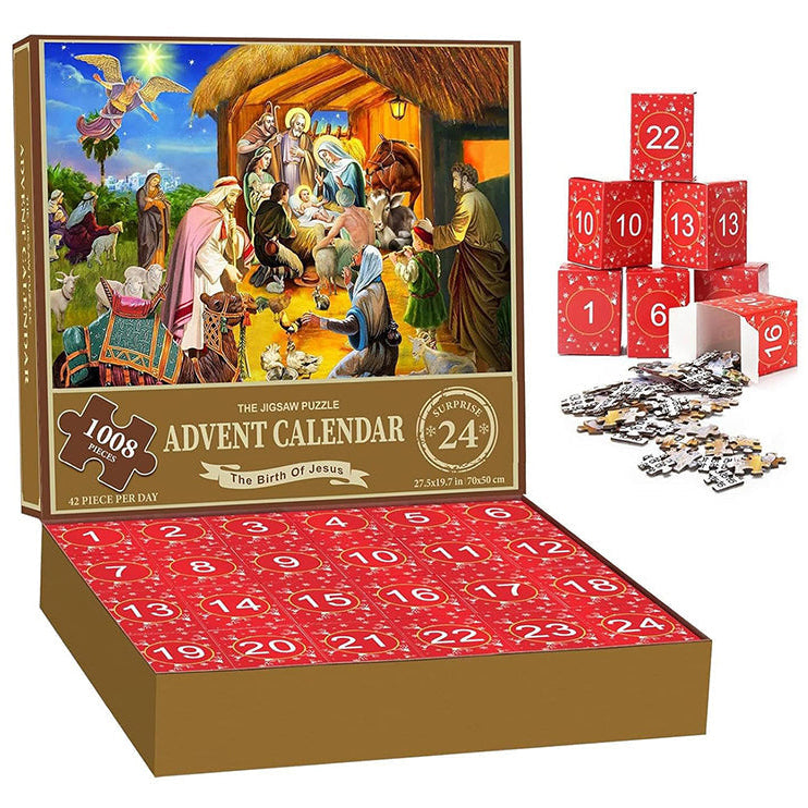 BowLift | 1000PCS Christmas Jigsaw Puzzles Advent Calendar - Christmas Gift