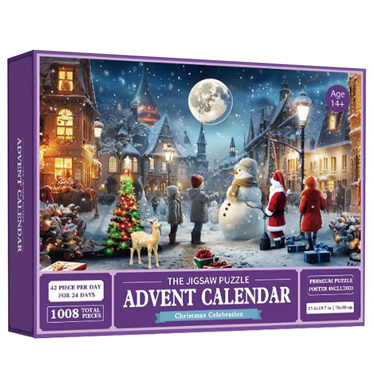 BowLift | 1000PCS Christmas Jigsaw Puzzles Advent Calendar - Christmas Gift