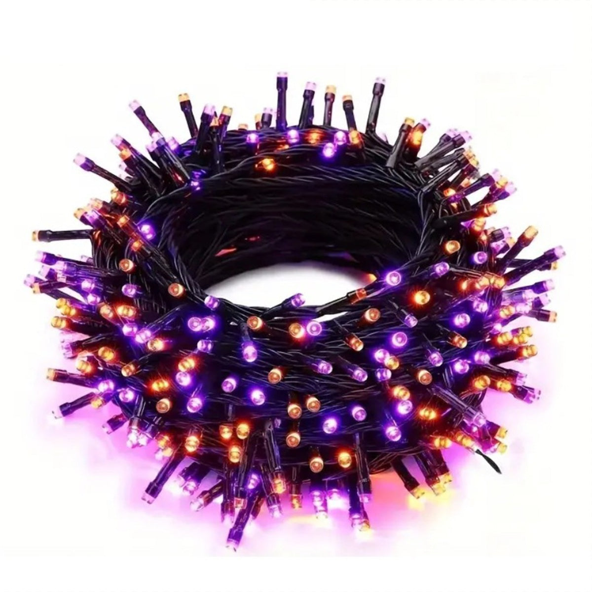 BowLift | Halloween LED String Lights – Purple and Orange Fairy Lights for Outdoor Terrace, Garden, Street, Home, Christmas, and Party Decor