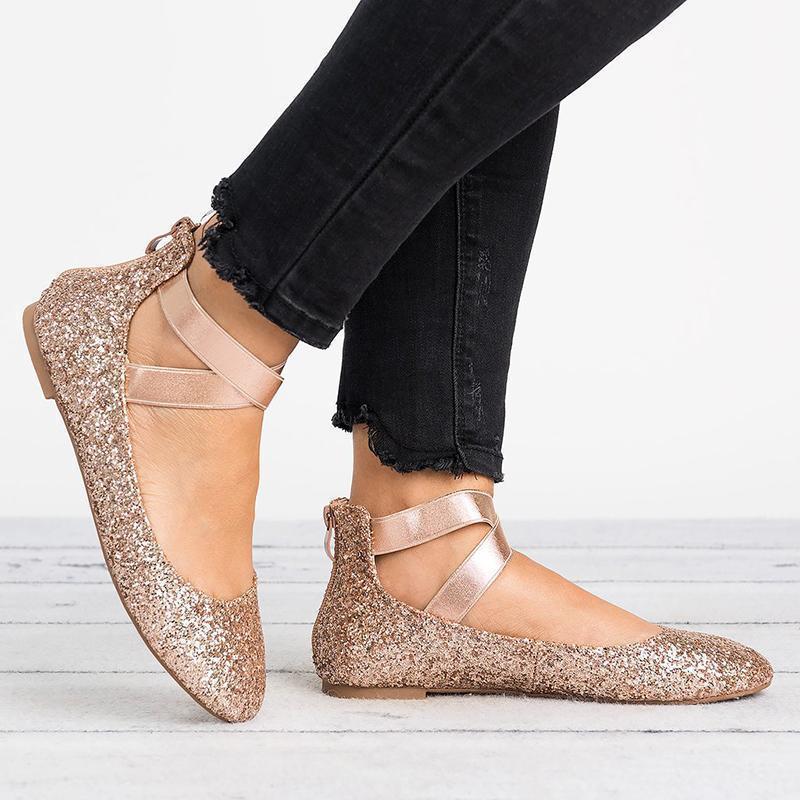 BowLift | Women Pu Nubuck Flat Casual Ballerina Shoes