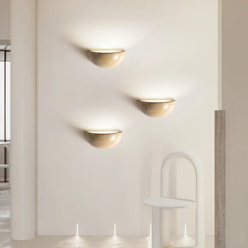 BowLift | LED stone wall light for stylish living ambiance and gentle room lighting