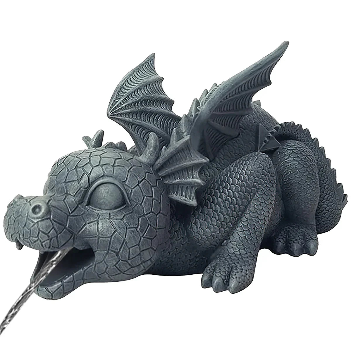 BowLift | Water spraying dragon statue made of resin Weatherproof Realistic water spray scenes resin garden decoration
