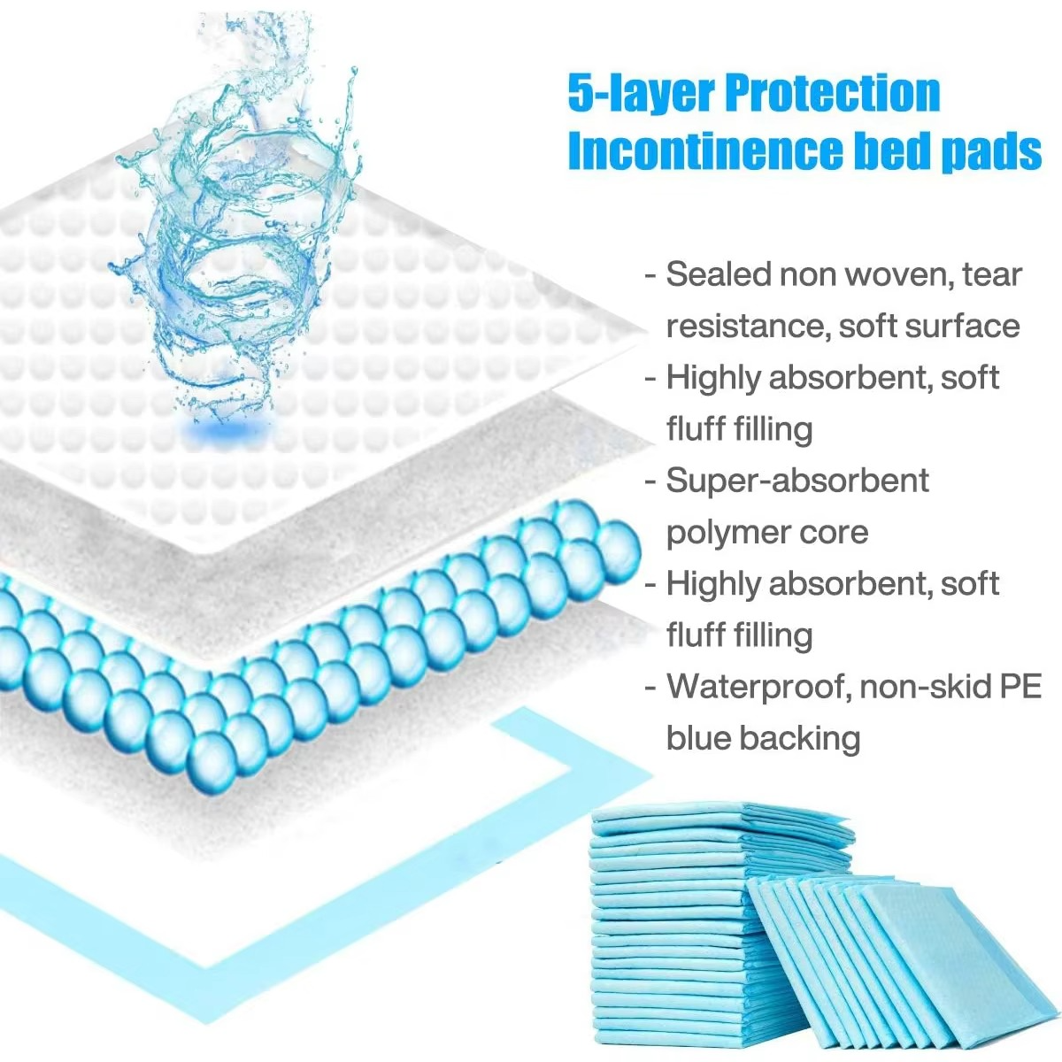 BowLift | 30-Pack Super Absorbent Disposable Urine Pads for Pets and Elderly Care, 13 x 18 Inches