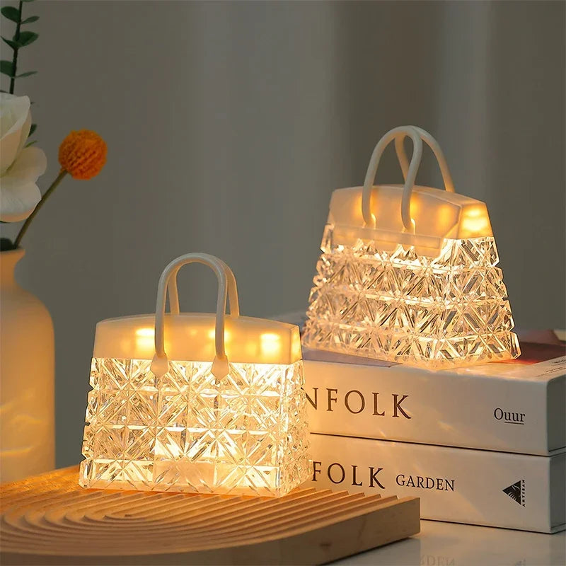 BowLift | CrystalBag | Creative Acrylic Night Light in Handbag Shape