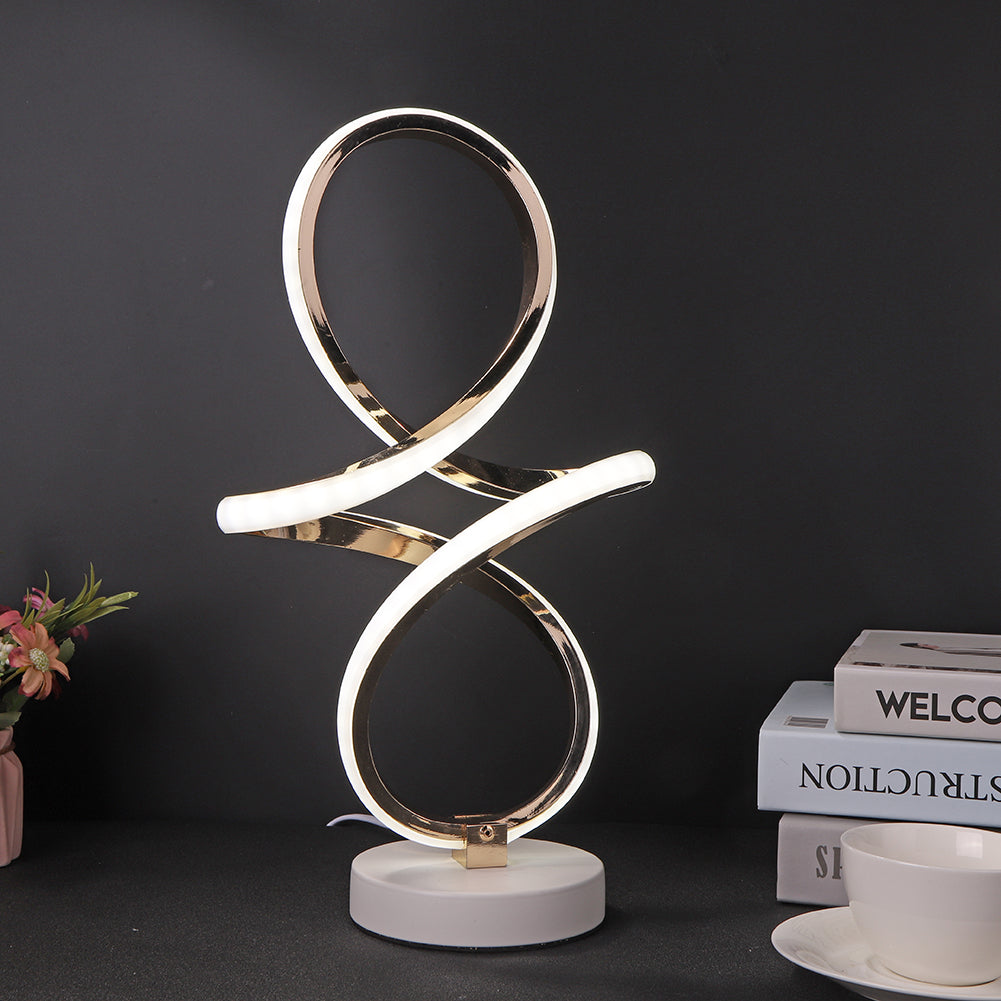 BowLift | InfinityGlow – LED Spiral Table Lamp with Endless Design