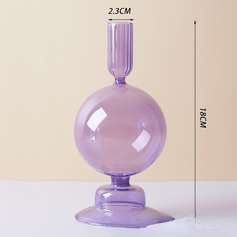 BowLift | Lilac Candle Holder made of Glass