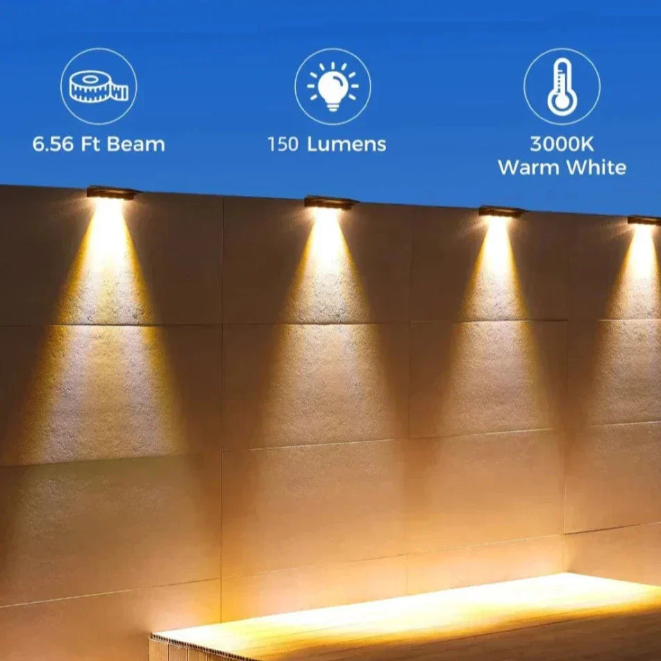 BowLift | EcoRadiance Solar Accent Lights 2-Piece Set | Outdoor Lighting | Energy Efficient | Decorative Light for Garden & Terrace