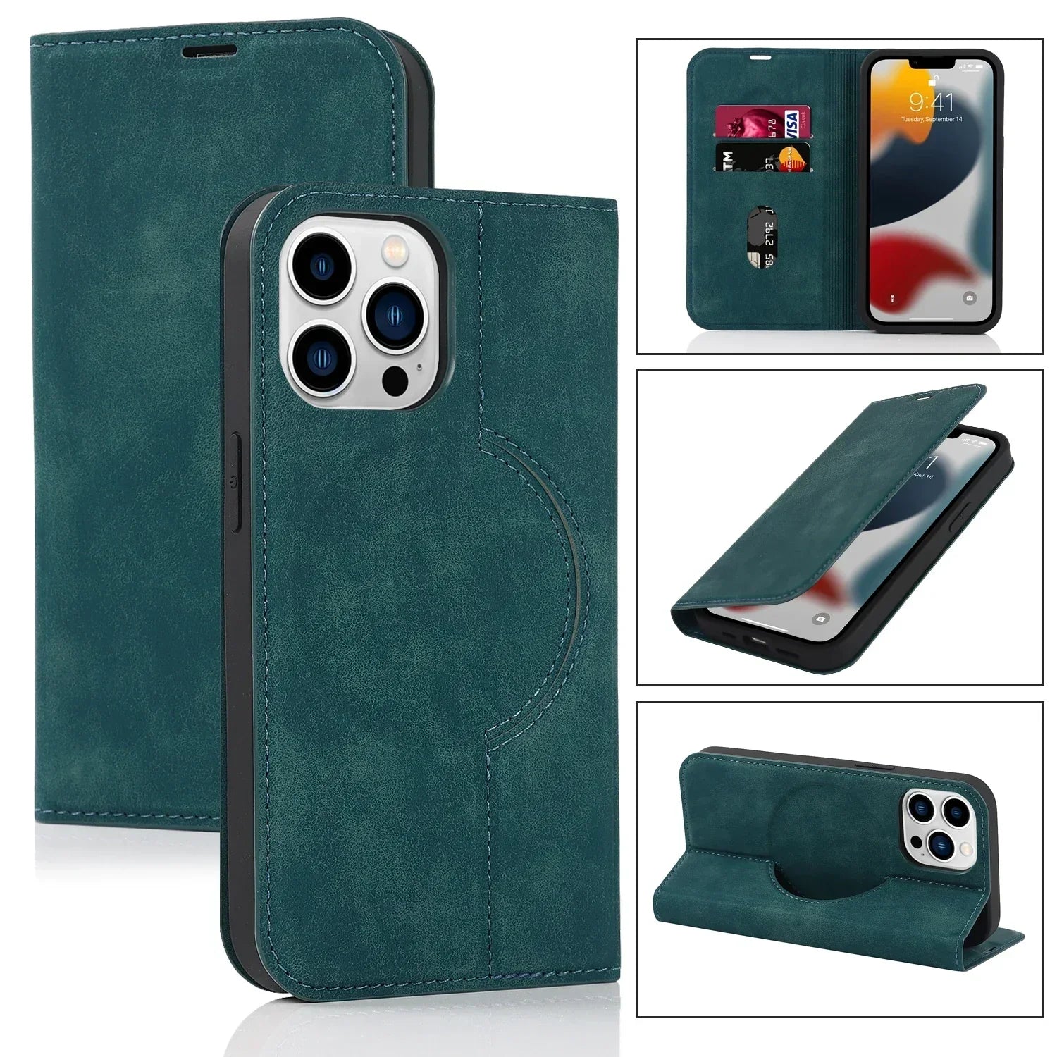 BowLift | Magnetic Wallet Case MagSafe Wireless Charging- iPhone