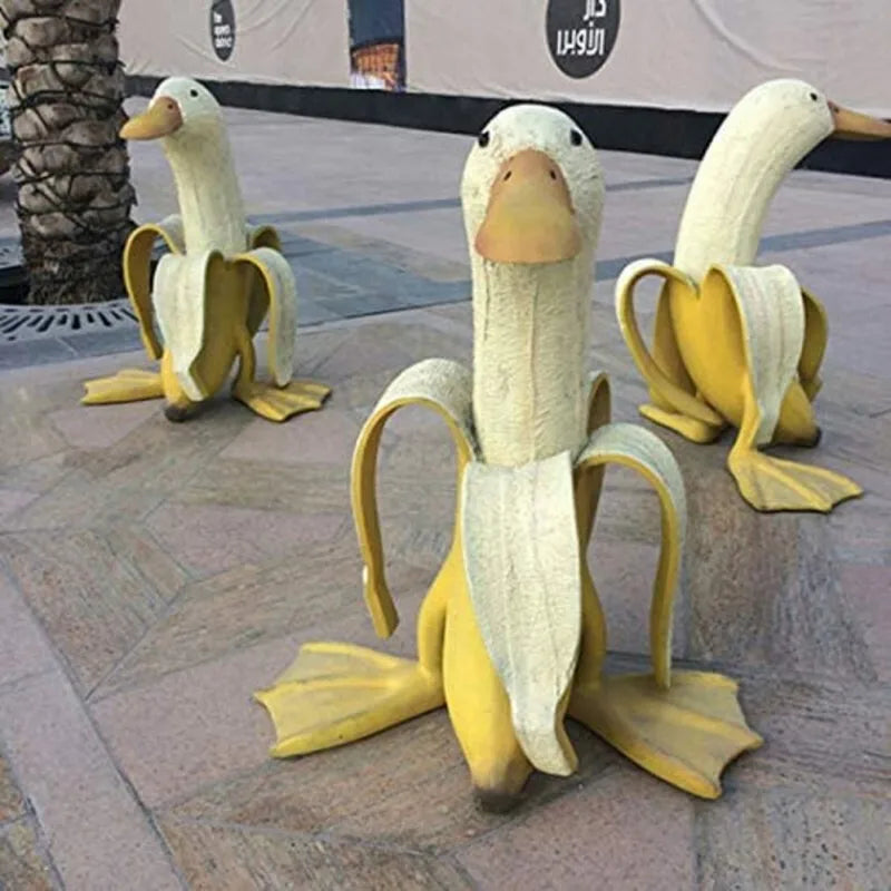 BowLift | Banana Duck Sculpture | Playful Garden Decoration!