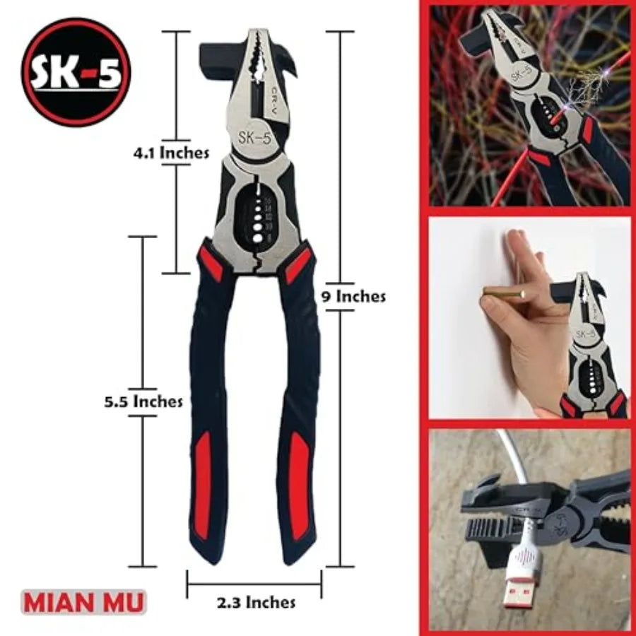 BowLift | 5 in 1 Multifunctional Electrician Plier Wire Cutter - Shipping to USA only