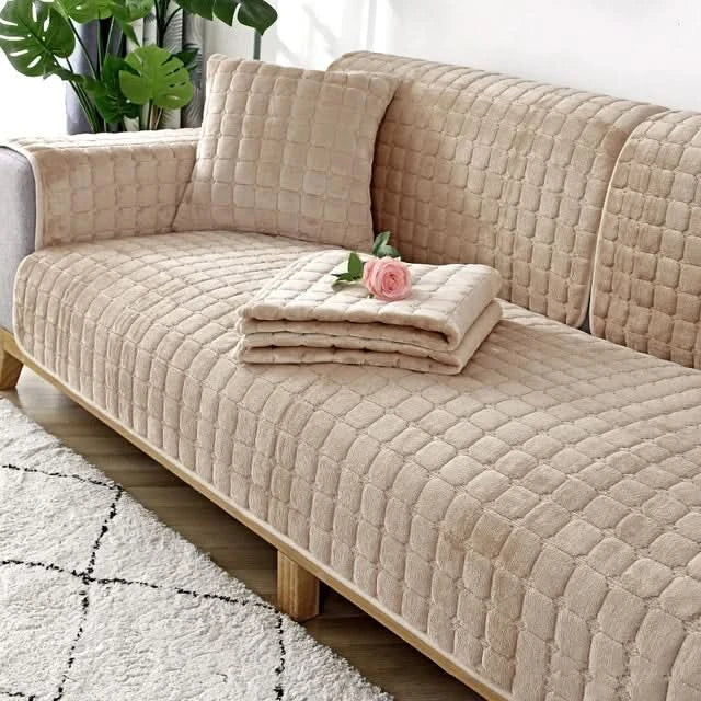 BowLift | VelvetCozy - Plush velvet anti-slip sofa cover for added elegance and comfort