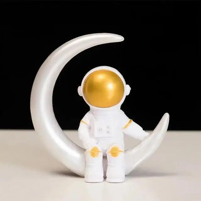 BowLift | Resin Astronaut Figure Statue Space Traveler Sculpture Educational Toy Desk Decoration Astronaut Model For Children Gift