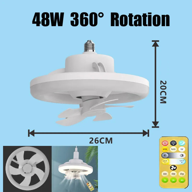 BowLift | 2 in 1 Swivel Fan LED Lamp