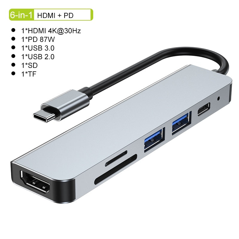 BowLift | Thunderbolt 3 USB-C Hub with HDMI, PD, SD/TF for MacBook Air M1 and iPad Pro