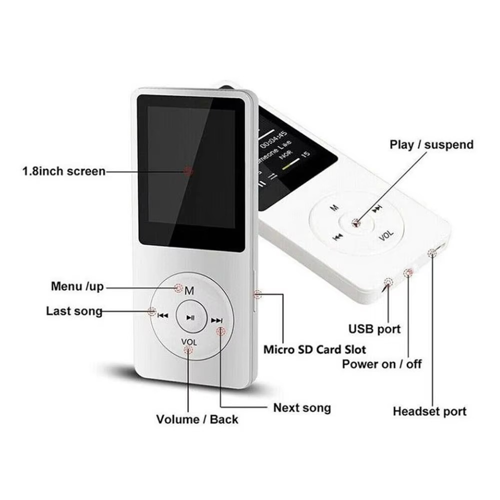 BowLift | High-Fidelity Portable Bluetooth MP3/MP4 Player with 1.8" Screen and Multi-Function Capability