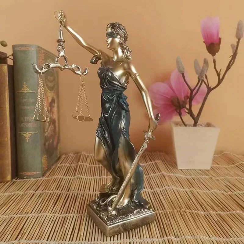 BowLift | ERMAKOVA European antique bronze Greek goddess of justice statue Fair Angels resin sculpture ornaments desktop home decoration gift