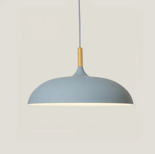 BowLift | Pendant lights made of metal and wood in delicate pastel shades