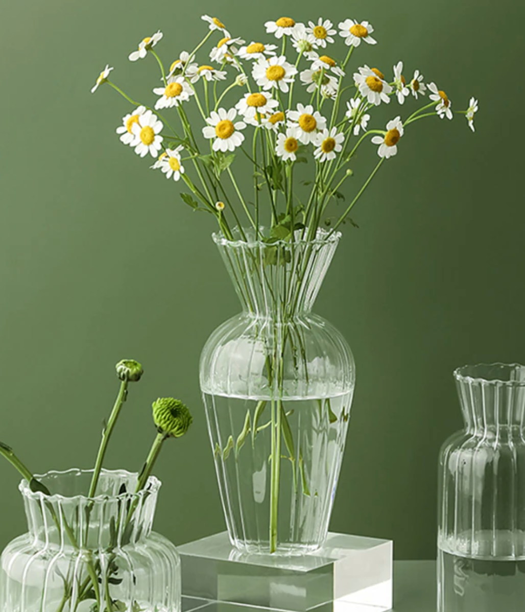 BowLift | Petal-Textured-Glass Accents & Vases