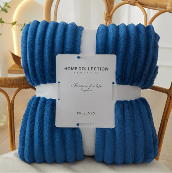 BowLift | Broad-striped flannel fleece blanket