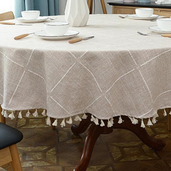 BowLift | Aesthetic Round Linen Tablecloth