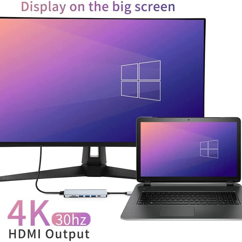 BowLift | Thunderbolt 3 USB-C Hub with HDMI, PD, SD/TF for MacBook Air M1 and iPad Pro