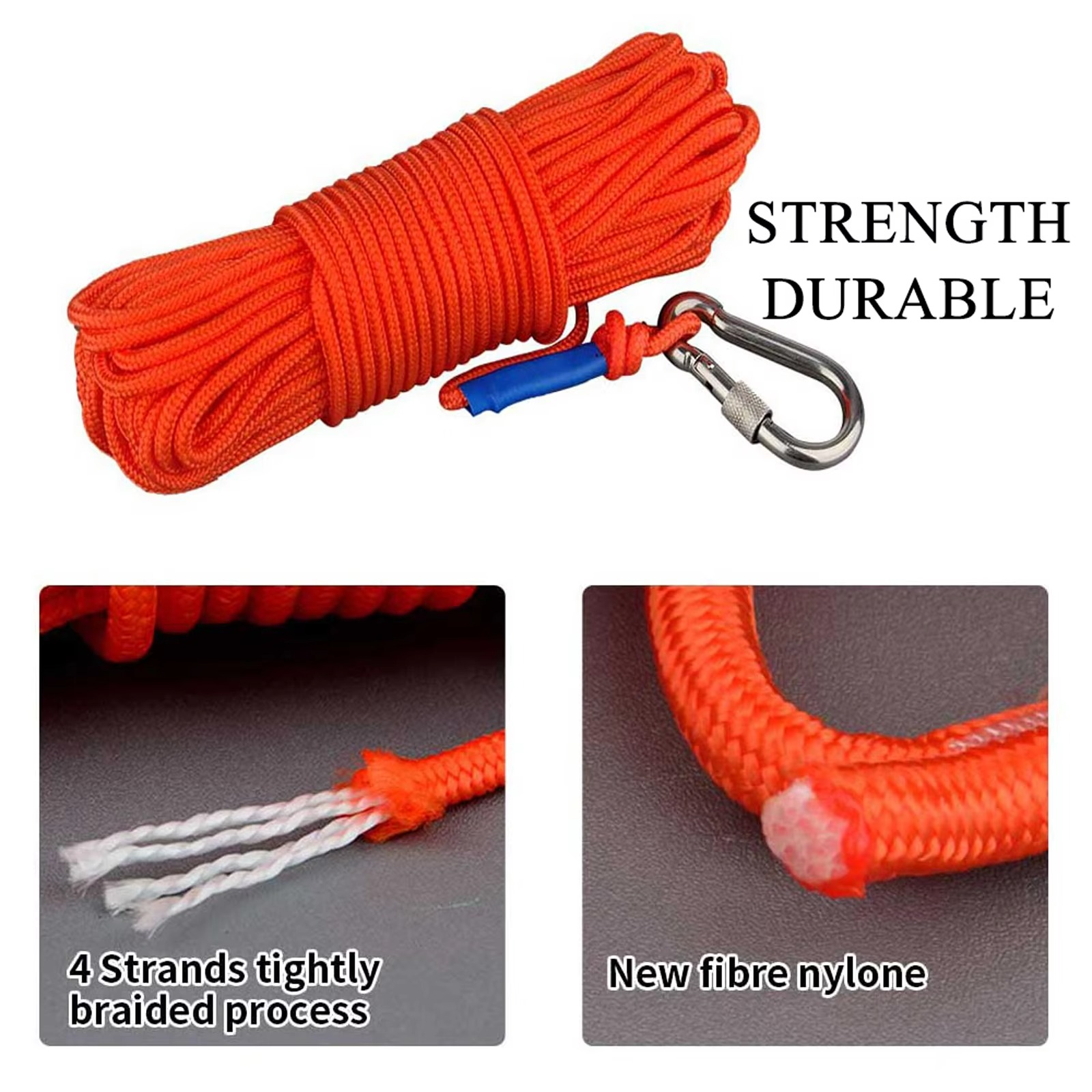 BowLift | Dual Strength Fishing Magnet Kit - N52 Neodymium 80/120KG Force with 10m Rope